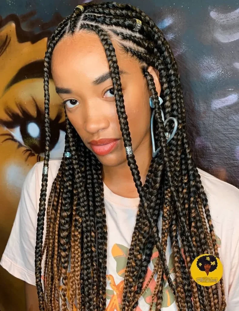 Unleashing the Beauty: Rocking Fulani Braids with Stunning Double Front Braids