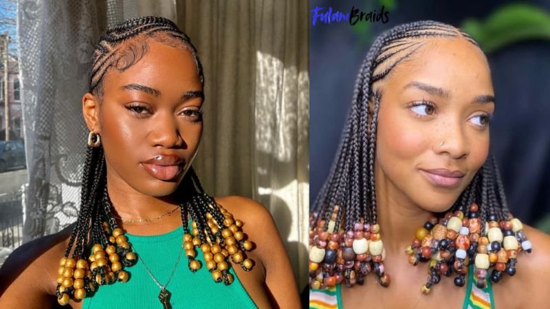 Fulani Braids with Beaded Ends