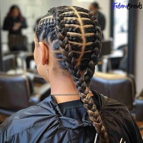 Fulani Braids with Invisible Feed-In Technique