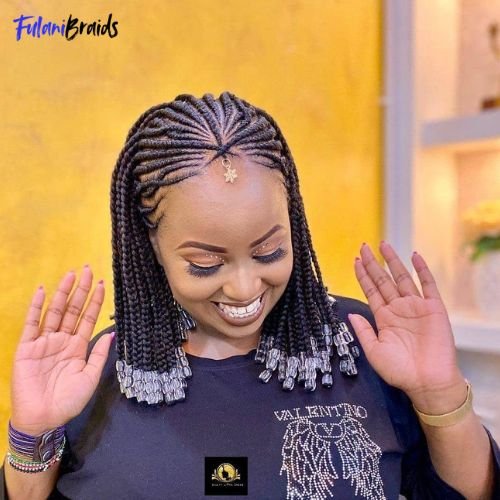 Fulani Braids with Straight-Back Cornrows