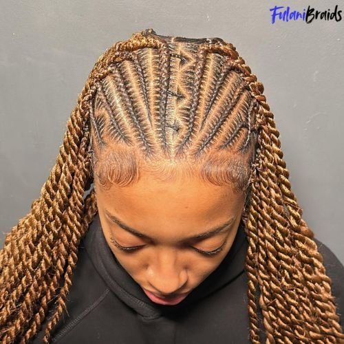 Fulani Braids with Twists