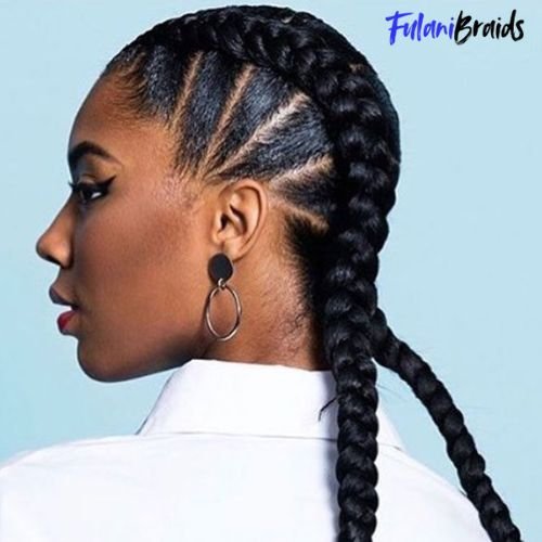 Fulani Braids with a Crown Design