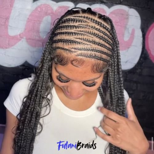 Zigzag Fulani Braids